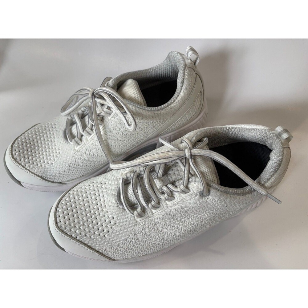 Orthofeet Coral 988 Womens 7.5 D Wide White Knit Orthopedic Walking Sneakers - Picture 2 of 8